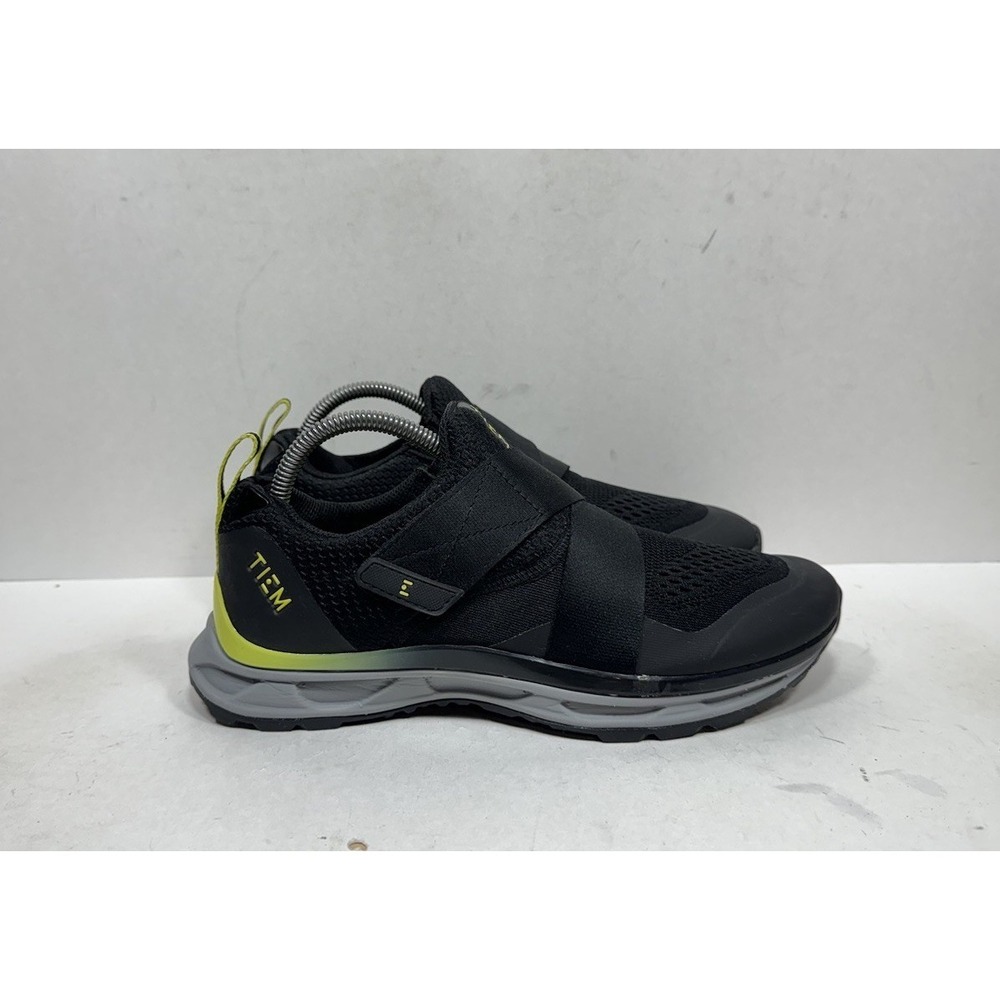TIEM Slipstream Indoor Cycling Sneakers Men's Size 8 Black Citron Low Top Shoes
